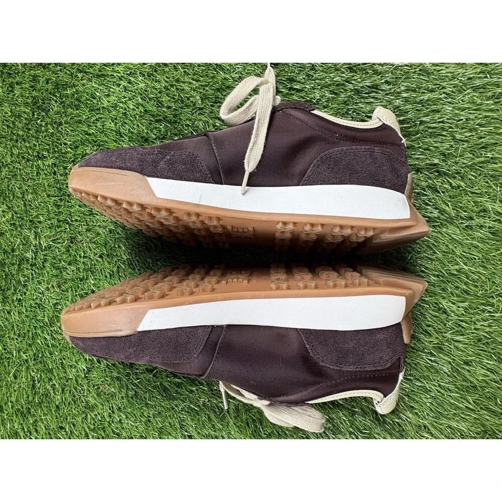 Women's Sam Edelman Langley Lace-Up Sneakers Brown, White Size 7